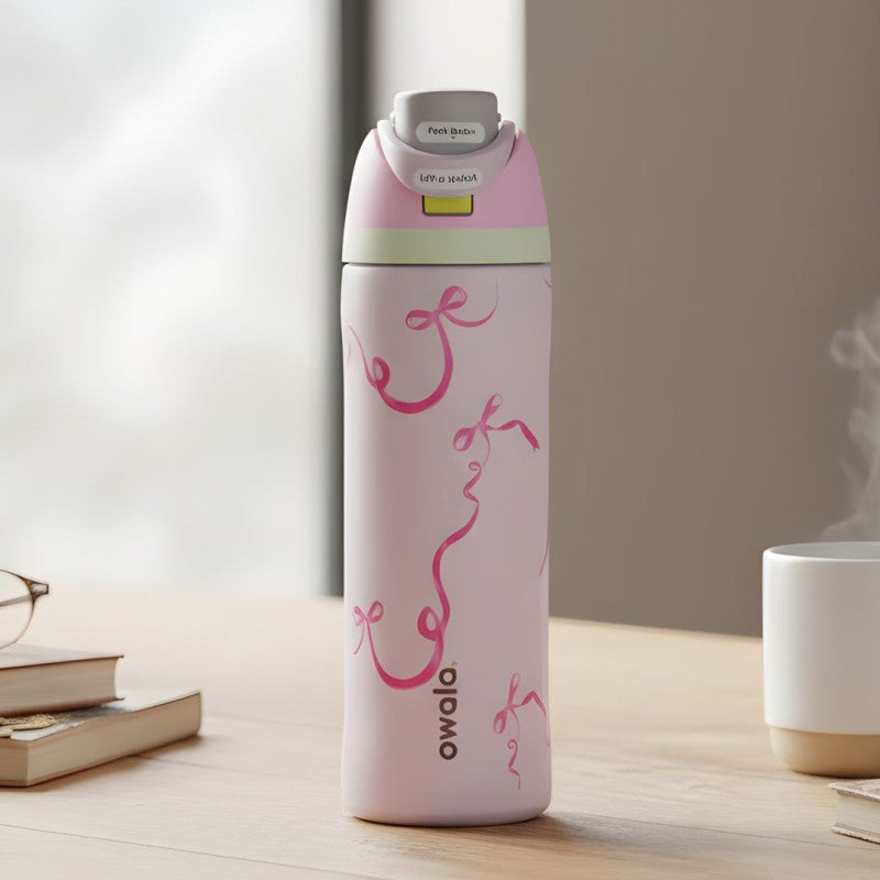 Owala 32 OZ Pink Ribbon FreeSip Water Bottle